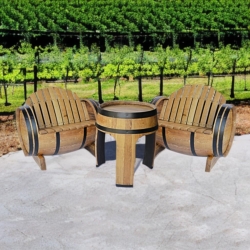 2 x Fotel beczka + Stolik Kawowy